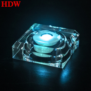 حامل لمبة مكعبات من الكريستال منحوت ثلاثي الأبعاد ملون وأضواء ليد ليلية مع شحن Usb هدية حرفية - Product Image 5