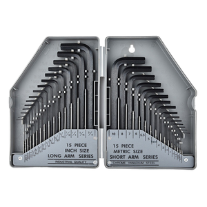 Jeu de clés à douille en acier allié haute résistance, métriques, à bras long/court, clés hexagonales industrielles, non-étincelantes, outils combinés pour le bricolage, garantie 3 ans - Product Image 1