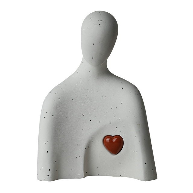 Белый керамический бисквитный орнамент ручной работы в скандинавском стиле для гостиной