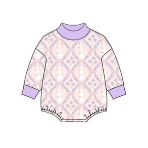 Combinaison à manches longues pour bébés filles, motif lapin de Pâques, combinaison assortie pour enfants - Product Image 5