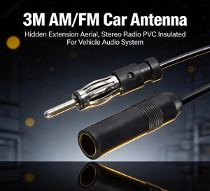 Câble d'extension d'antenne radio de voiture 3M, Motorola DIN mâle vers femelle, câble d'antenne AM FM pour autoradio 12V - Product Image 2