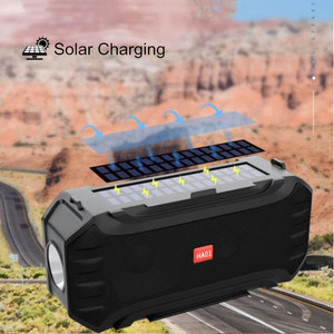 Altavoz inalámbrico con iluminación LED para exteriores, <span class=keywords><strong>Radio</strong></span> FM estéreo envolvente, portátil, con Bluetooth, alimentada por energía Solar - Product Image 6