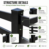 Clôture extérieure pour chevaux Longjie 6ft x 8ft à 4 rails en PVC blanc - Écologique, anti-rongeurs, design 3D, facile à installer pour les balcons en Australie