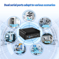 Mini PC CWWK C2 sin Ventilador, Computadora Industrial Celeron N2840, RAM DDR3L, SSD, 2x LAN Gigabit, 2x RS232 COM, Dispositivo de Firewall OPNsense