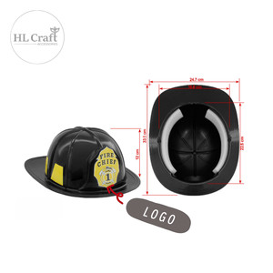 <span class=keywords><strong>Casque</strong></span> de pompier <span class=keywords><strong>HLC</strong></span> noir et rouge pour festival, personnalisé, pour enfants et adultes, pour cosplay de pompier - Matériau non PVC - Product Image 4