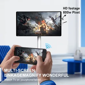 New Floor Standing Hd Video Touch Display Screen 21.5 27 32 Inch Smart Tv Android Portable Mobile Stand By Me Tv With Camera