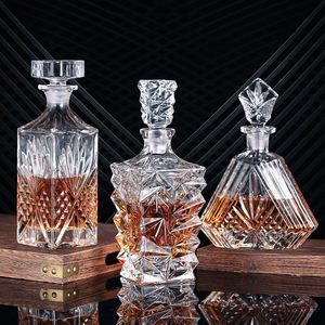 Juego de Decantador de <span class=keywords><strong>Whisky</strong></span> de Cristal Hxglass con Vaso para Licor, Elegante Botella de Brandy Tallada, Decantador de <span class=keywords><strong>Whisky</strong></span> - Product Image 1