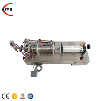 HZPK semi-automatique petit piston boisson miel shampooing cosmétique en plastique peinture bouteille liquide pâte machine de remplissage