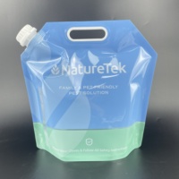 Pochettes souples 5L avec bec verseur, sacs à boisson verticaux de type gallon, sacs en plastique refermables avec poignée