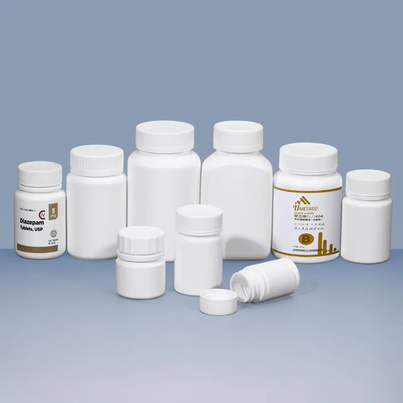 100ml HDPE White Round Plastik pillen flasche Medical Capsules Container
