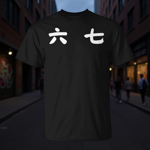T-shirt Meme Mandarin Chinese Six Seven Gen Alpha Slang, noir, unisexe, taille adulte - Product Image 3