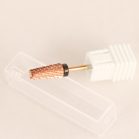 Brocas de Carburo 5 en 1 para Uñas, Color Oro Rosa, Brocas Metálicas para Manicura, Accesorios para Taladro de Uñas, Removedor de Cutículas
