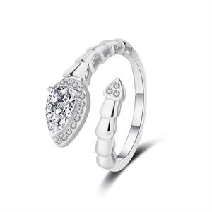 Nhẫn rắn bạc 925 nữ nam phong cách Punk, đính đá Moissanite hình giọt nước, trang sức cao cấp, chứng nhận GRA - Product Image 6