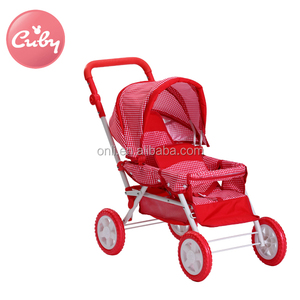 Produits pour bébés Poupée en métal luxueuse <span class=keywords><strong>Landau</strong></span> Poussette pour enfants Pliante Poussette de poupée Poussette Big Buggy - Product Image 4