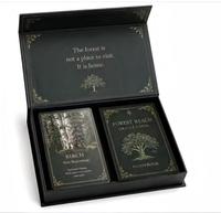 Jeu de cartes de tarot et d'oracle personnalisable KingCards en papier d'art portable, avec estampage à chaud personnalisé, livret journal et bordure dorée – Cadeau promotionnel