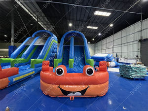 <span class=keywords><strong>Toboggan</strong></span> aquatique gonflable commercial Guangzhou Barry avec 2 piscines et obstacles - Product Image 2