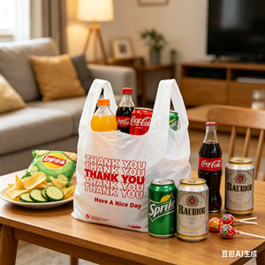 Bolsas de Plástico Resistentes con Asas para Farmacias, Tiendas de Belleza, Papelerías, Tiendas de Ropa - Para Transportar Mercancía Pequeña - Product Image 1