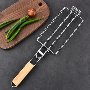 Sausage <b>BBQ</b> Net 304 Stainless Steel Hot Dog Grill Detachable Folding <b>Portable</b> <b>BBQ</b> Net Clip - Product Image 1