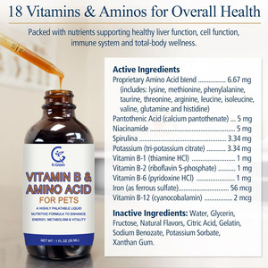 En Stock: Gotas de Aceite de Pescado con Alto Contenido de Proteínas, Complejo de <span class=keywords><strong>Vitamina</strong></span> B y Aminoácidos <span class=keywords><strong>para</strong></span> <span class=keywords><strong>Perros</strong></span> - Apoyo Corporal Total - Product Image 4
