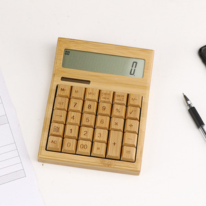 Calculadora Solar de Madera Samexi, Regalo Empresarial con Grabado de Logotipo Personalizado para Clientes Corporativos - Product Image 4