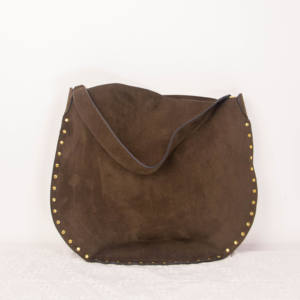 Bosnia Chamois Lady Winter Women's Shoulder <b>Bags</b> Luxury Designer Vintage <b>ZIP</b> Closure High Quality Rivet Frosted Dumpling <b>Tote</b> - Product Image 1