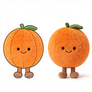 Juguetes de Peluche Naranja de Alta Calidad al por Mayor, Lindos Peluches de Peluche Naranja en Forma de Almohada, Pelota de Peluche Naranja Rellena - Product Image 1