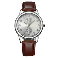 Jam Tangan Pria Digital Dua Mata Model Terbaru, Tali Kulit, Jam Quartz, Kustomisasi Pemrosesan Pabrik