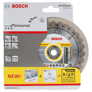 Para ABR0476- Disco de diamante segmentado universal de 115 mm para uso en seco en acero aleado industrial, granito, mármol y hormigón, fabricado en Italia - Product Image 2
