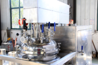 Cuve de mélange en acier inoxydable avec composants de chauffage pour liquides (parfum, miel, jus), moteur, engrenages et revêtement pour le traitement de produits chimiques