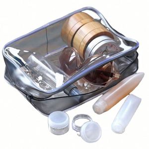 Wholesale Custom Logo Fashion Design Printed <b>Clear</b> Waterproof Travel PVC Makeup <b>Bag</b> Cosmetic <b>Bag</b> - Product Image 3