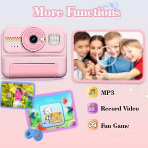 Cámara Instantánea para Niños, Impresión Instantánea, 1080P HD, Doble Lente, Cámara Digital para Selfies, Zoom Óptico 16x, Gran Angular de 75°, Pantalla IPS a Color de 2.4 Pulgadas - Product Image 2