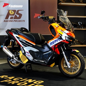 ท่อไอเสียกลางสแตนเลสสีฟ้าแบบ Torch Gemini สำหรับรถสกู๊ตเตอร์ Honda <span class=keywords><strong>ADV160</strong></span> <span class=keywords><strong>ราคา</strong></span>ขายส่งจากโรงงาน Forsound - Product Image 3