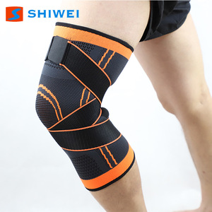 Shiwei <b>Knee</b> Brace Double <b>Strap</b> Knitted Breathable <b>Support</b> For Sports Fitness Outdoor Use - Product Image 3