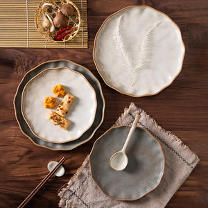 Haute qualité 8.5 pouces 10 pouces <span class=keywords><strong>sushi</strong></span> boeuf grande assiette en céramique porcelaine style japonais pour restaurant prix de gros usine - Product Image 2