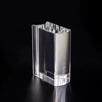 Trophée en cristal K9 fait main en forme de livre, vente en gros d'usine, avec logo personnalisé et emballage cadeau