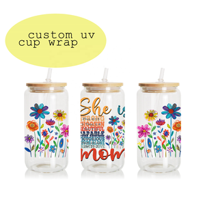 Etiquetas Adhesivas Impermeables para el Día <span class=keywords><strong>de</strong></span> <span class=keywords><strong>la</strong></span> Madre, Personalizadas con Logotipo por Transferencia <span class=keywords><strong>de</strong></span> Calor, Envolturas para Vasos <span class=keywords><strong>de</strong></span> 16 oz con Protección UV DTF, Venta al Por Mayor <span class=keywords><strong>de</strong></span> Fábrica - Product Image 1