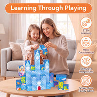 50 pièces de blocs de construction magnétiques sous-marins, modèle d'architecture aquatique 3D, kit d'apprentissage STEM DIY pour enfants