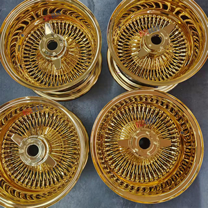ล้อลวดเหล็กขนาด 13 นิ้ว 5x114.3 ลายหลายก้าน ดุมสีทอง 100 ก้านตรง - Product Image 5