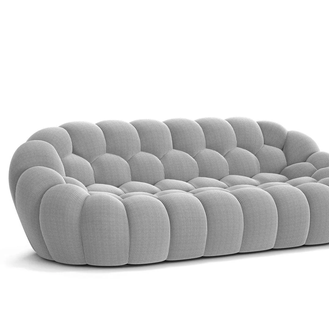 Креативный дизайнерский сотовый пузырьковый диван на 3 сиденья, диван из белой матовой ткани для гостиной, диван для отдыха