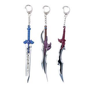 Game Peripheral 2D Anime Cartoon Keychains New Design Fashion Sword Metal Schoolbag Pendant <strong>Accessories</strong> for Gift - Product Image 1