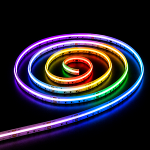 ไฟ LED แบบ COB RGB 160D 200D ขนาด 5 มม. 5V 12V ไร้จุด ไร้รอยต่อ แสงแบบเส้น ยืดหยุ่น ตัดได้ สำหรับตู้เสื้อผ้า ตู้เก็บของ ตกแต่งบ้าน - Product Image 2