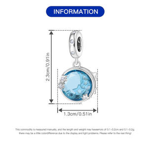 Nuevo colgante de estrella y luna de cobre blanco, estilo nicho, lujo ligero, accesorio de pulsera DIY de alta gama para mujer - Product Image 3