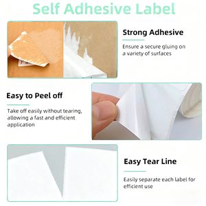 Maßgefertigter 100x80mm Weißer Aufkleber Thermotransfer-Versand-Barcode-Etikett 100x80 Thermisches Klebeetikett - Product Image 3