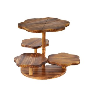 4 Tier Vòng cupcake tháp đứng bằng gỗ bánh đứng mộc mạc cupcake đứng - Product Image 5