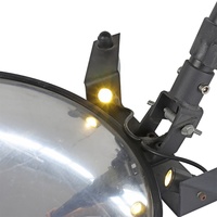 Miroir d'inspection tactique WD-MK durable sur chariot, 12 pouces, convexe, télescopique, pour dessous de caisse de véhicule, étanche, avec câble de sécurité