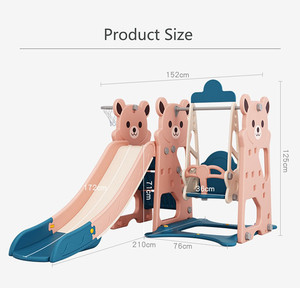 Cập Nhật Hobby Tree Bear Theme Trung Tâm Chơi Trong Nhà Trượt Và Xích Đu Cho Bé Bằng Nhựa - Product Image 6