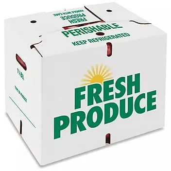 Scatole di prodotti resistenti alle intemperie personalizzate 1 1/9 Bushel frutta e verdura fresca producono scatole