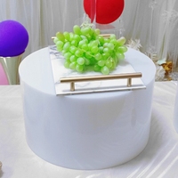 Présentoir Circulaire en Acrylique Blanc pour Desserts, Gâteaux, Fruits – Support Élégant pour Maison, Magasin, Mariage, Fête ou Buffet