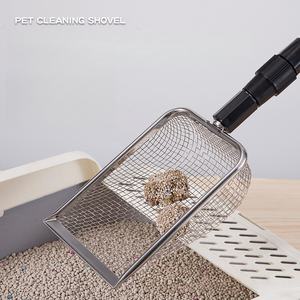 Pala para Arena de Gato Telescópica de Metal de Primera Calidad con Cabezales Intercambiables, Pala de Limpieza Lavable para Mascotas Pequeñas - Product Image 4