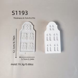 Hecho a mano respetuoso con el medio ambiente Casa de Playa Grande Herramienta de pastel de silicona S1193 Gothic 4-Proyección Moldes de pared PC Categoría de producto - Product Image 5